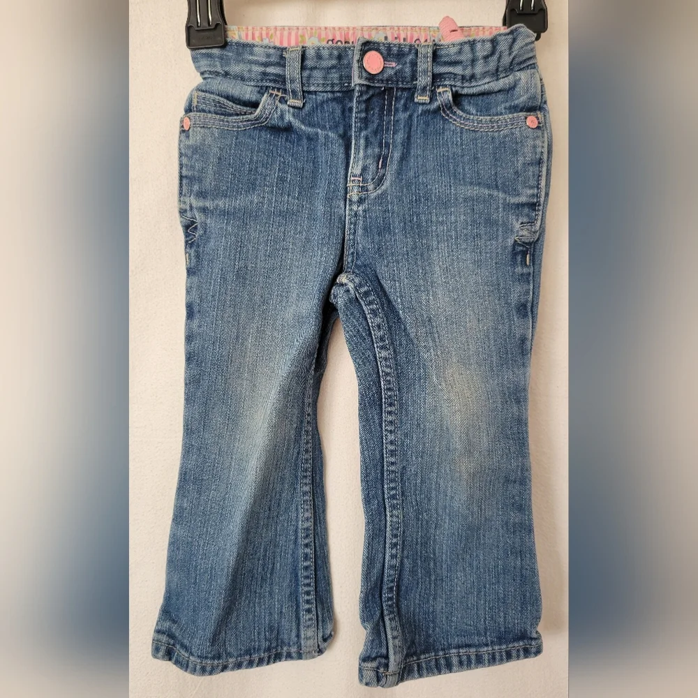 OshKosh B'gosh Classic Blue Kids Jeans 24m 24 Month Girls Toddler 2t Adjustable